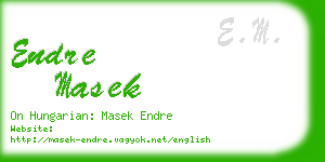 endre masek business card